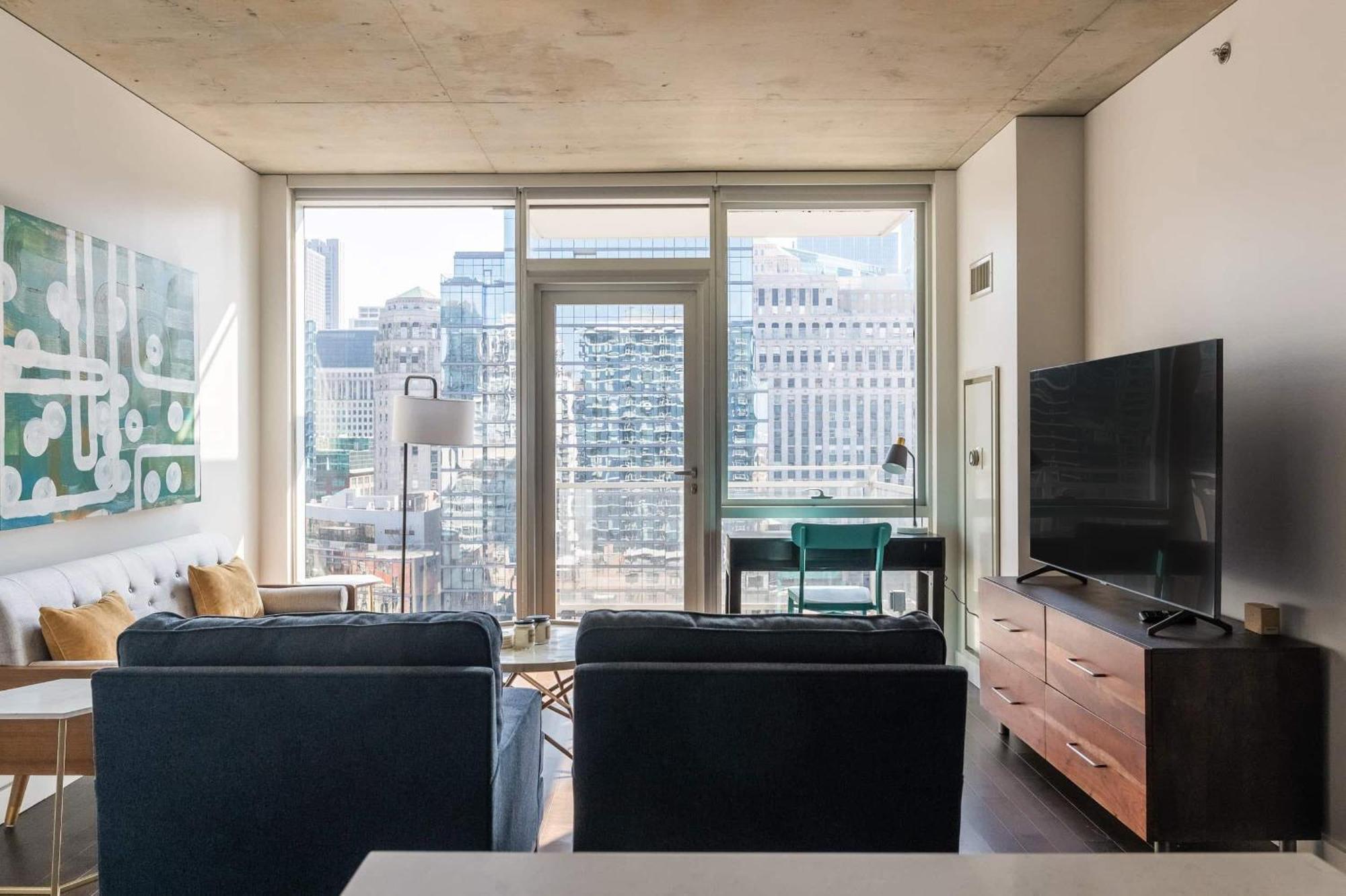2Br Elegant Premium Suite With Balcony & Sweeping City Views Chicago Luaran gambar