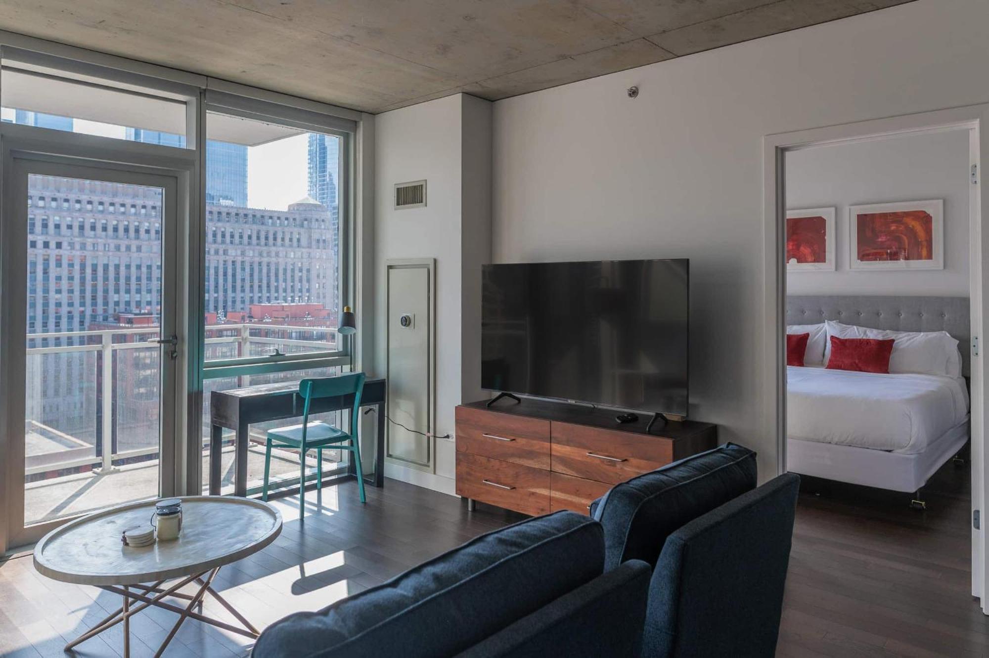 2Br Elegant Premium Suite With Balcony & Sweeping City Views Chicago Luaran gambar